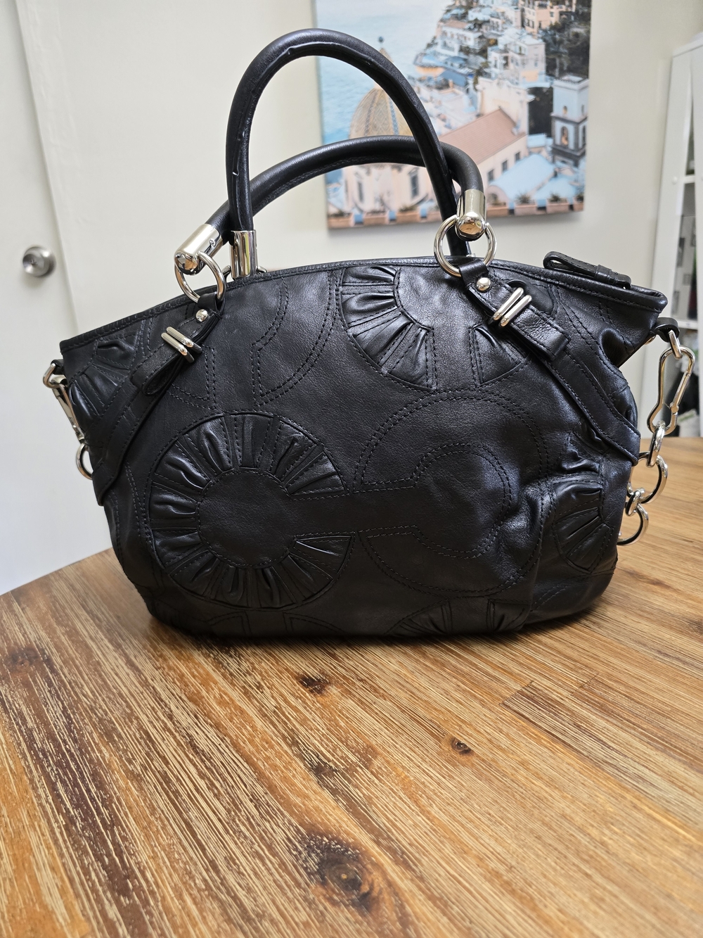 Coach Embellished Op Art Madison Sophia Satchel